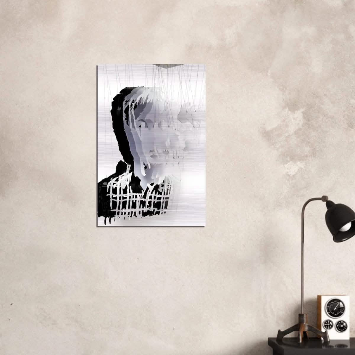 Da Vinci Modern Minimalist Wall Art - Brushed Aluminum Print - 50x75 cm / 20x30″ -