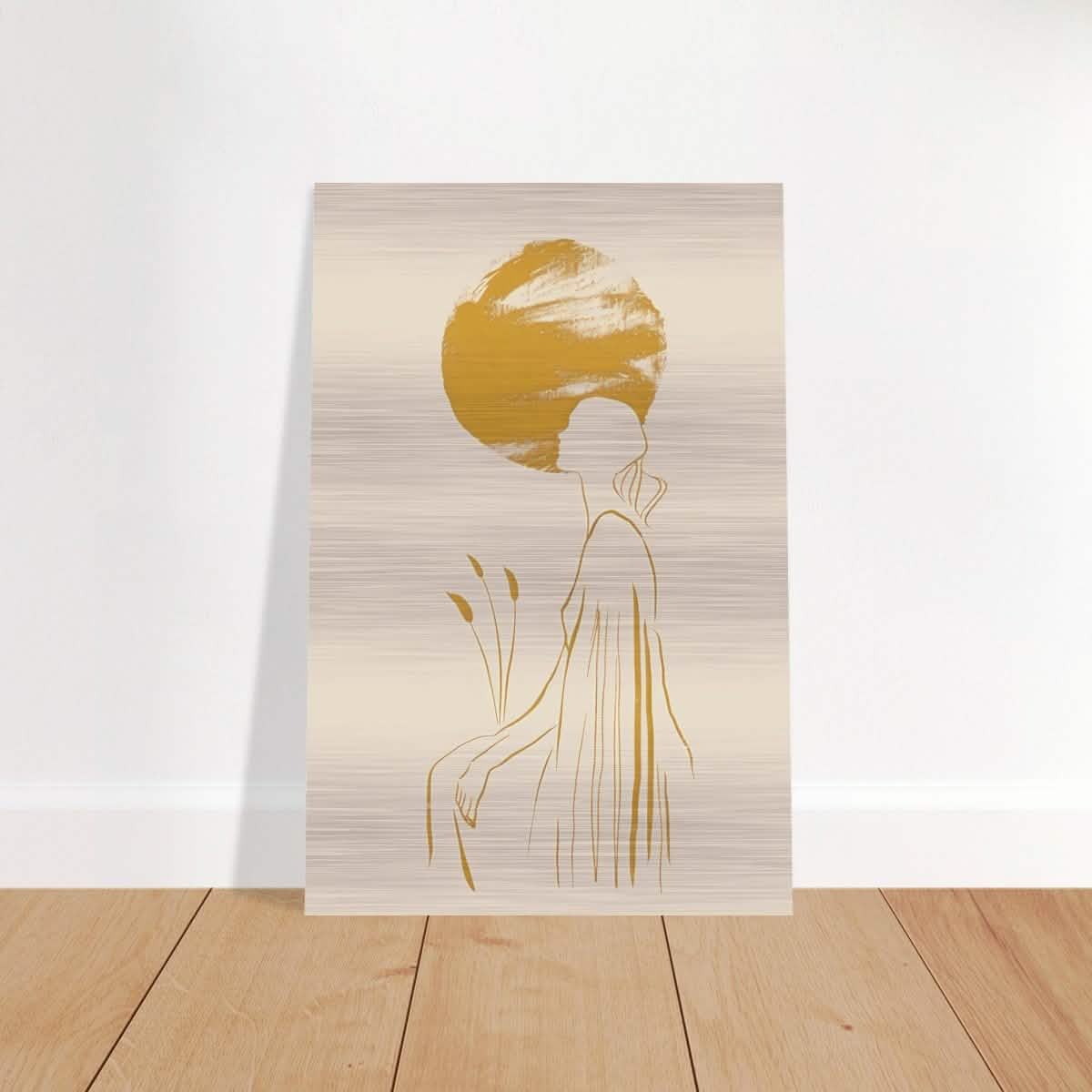 Da Vinci Modern Minimalist Wall Art - Brushed Aluminum Print - 40x60 cm / 16x24″ -