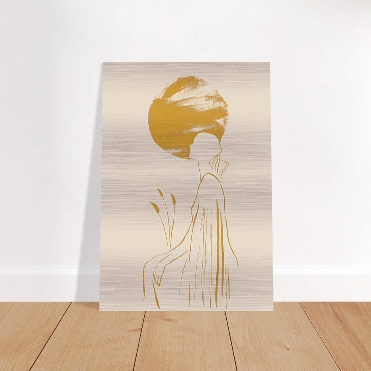 Da Vinci Modern Minimalist Wall Art - Brushed Aluminum Print - 70x100 cm / 28x40″ -