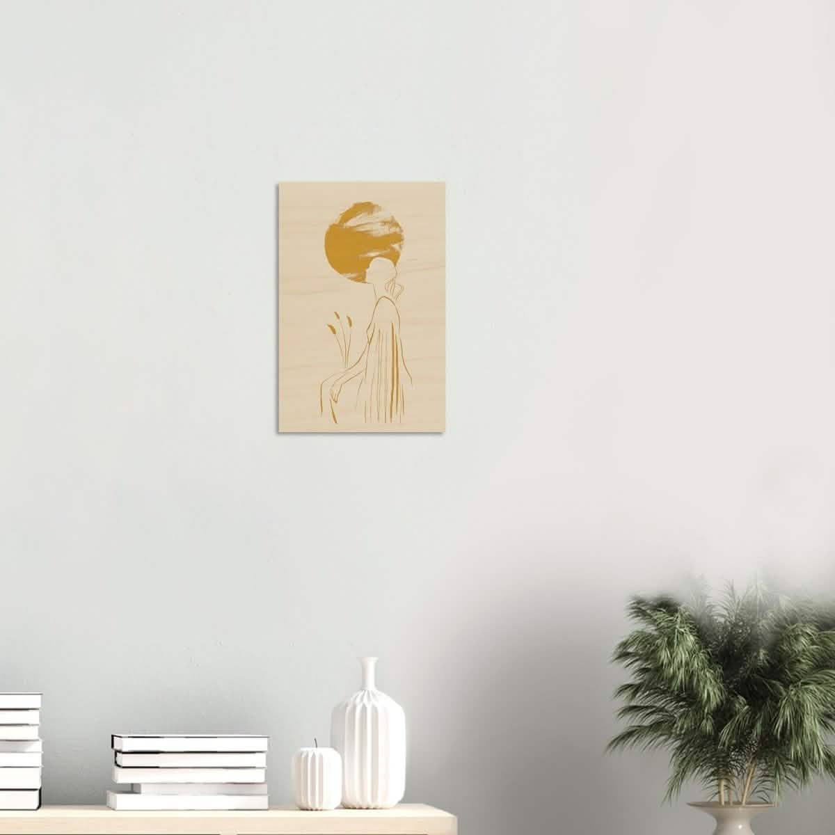 Da Vinci Modern Minimalist Wall Art - Wood Prints - 30x45 cm / 12x18″ - 10 mm