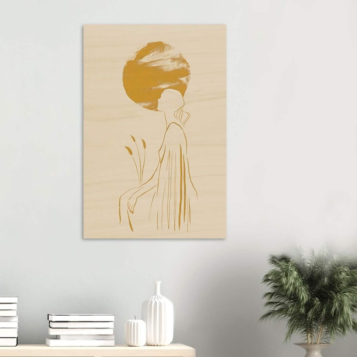 Da Vinci Modern Minimalist Wall Art - Wood Prints - 60x90 cm / 24x36″ - 20 mm