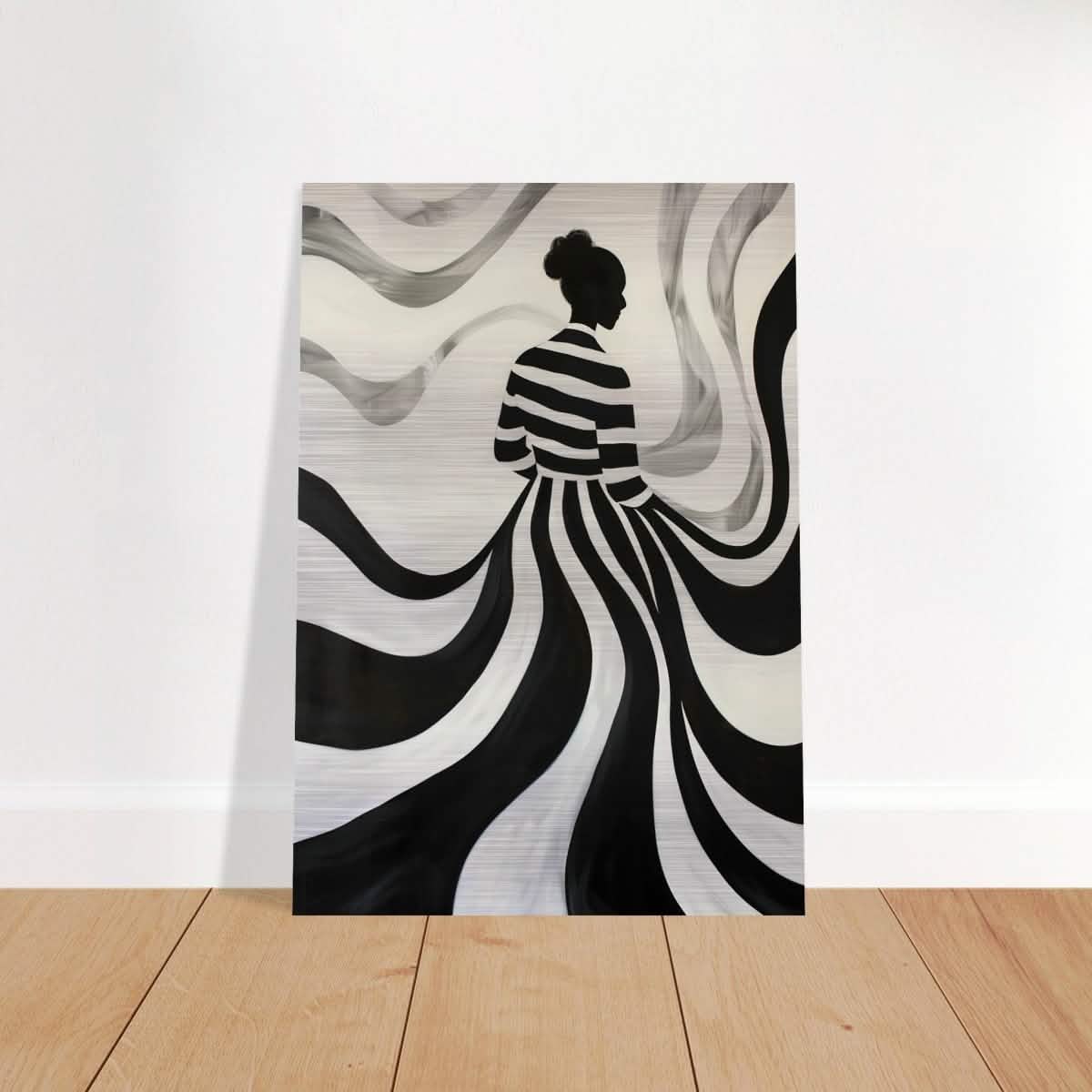 Da Vinci Modern Minimalist Wall Art - Brushed Aluminum Print - 70x100 cm / 28x40″ -