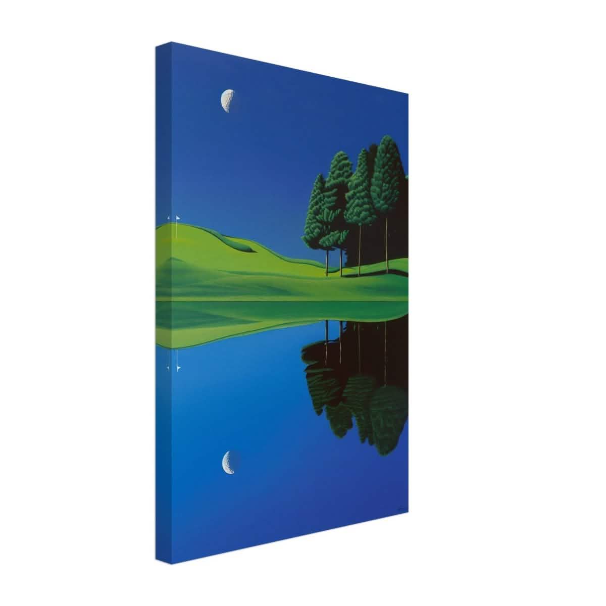 Da Vinci Modern Nature Art Wall art print | Night at the lake - Canvas - 30x45 cm / 12x18″ -