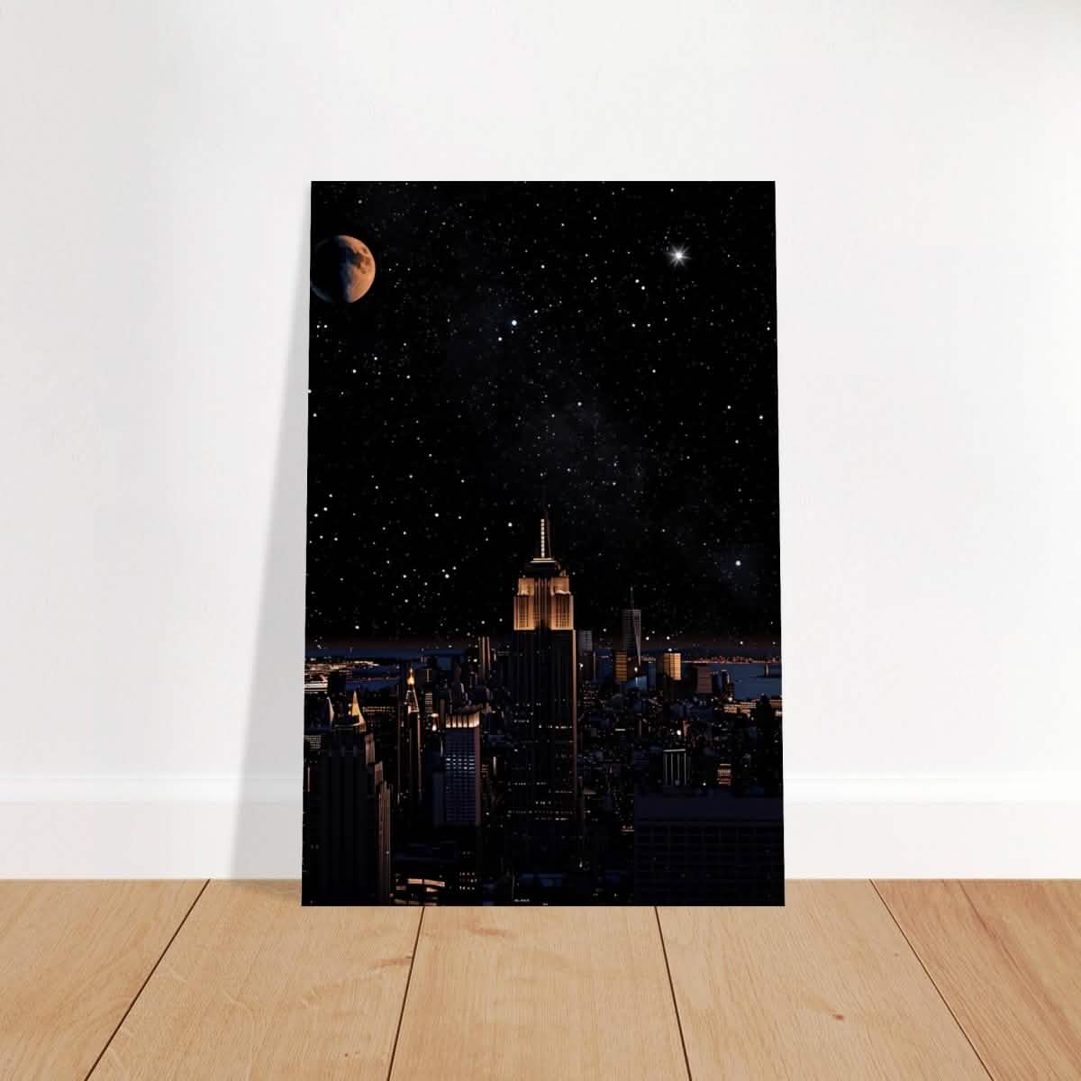 Da Vinci Modern Wall Art | Night - Brushed Aluminum Print - 50x75 cm / 20x30″ -