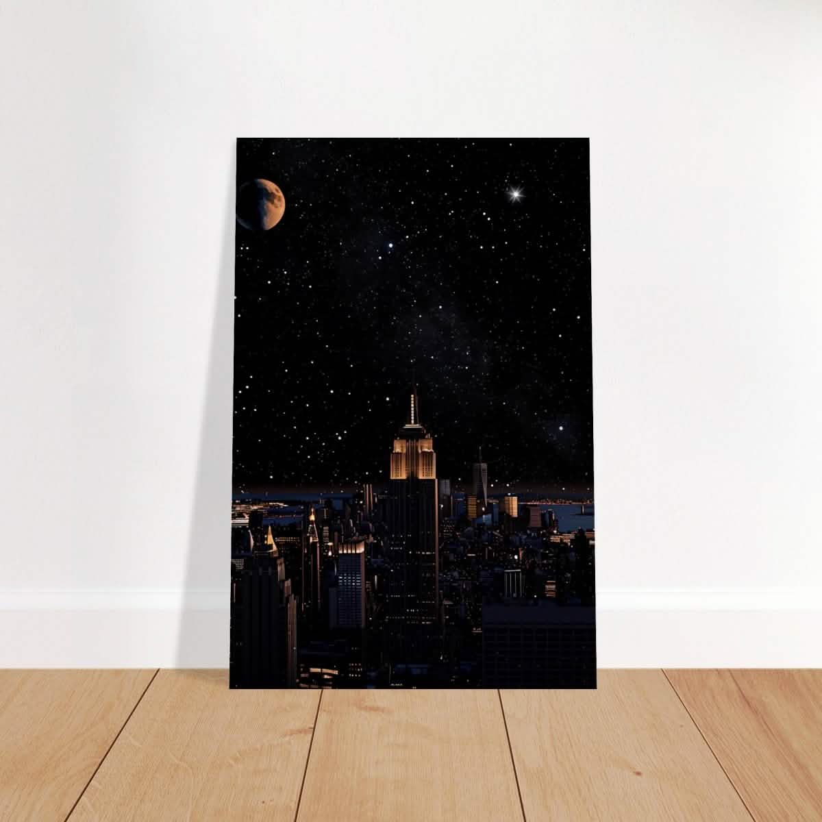 Da Vinci Modern Wall Art | Night - Brushed Aluminum Print - 60x90 cm / 24x36″ -
