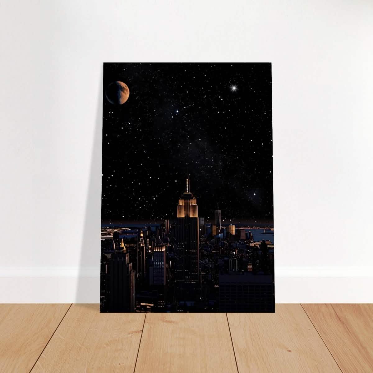 Da Vinci Modern Wall Art | Night - Brushed Aluminum Print - 70x100 cm / 28x40″ -