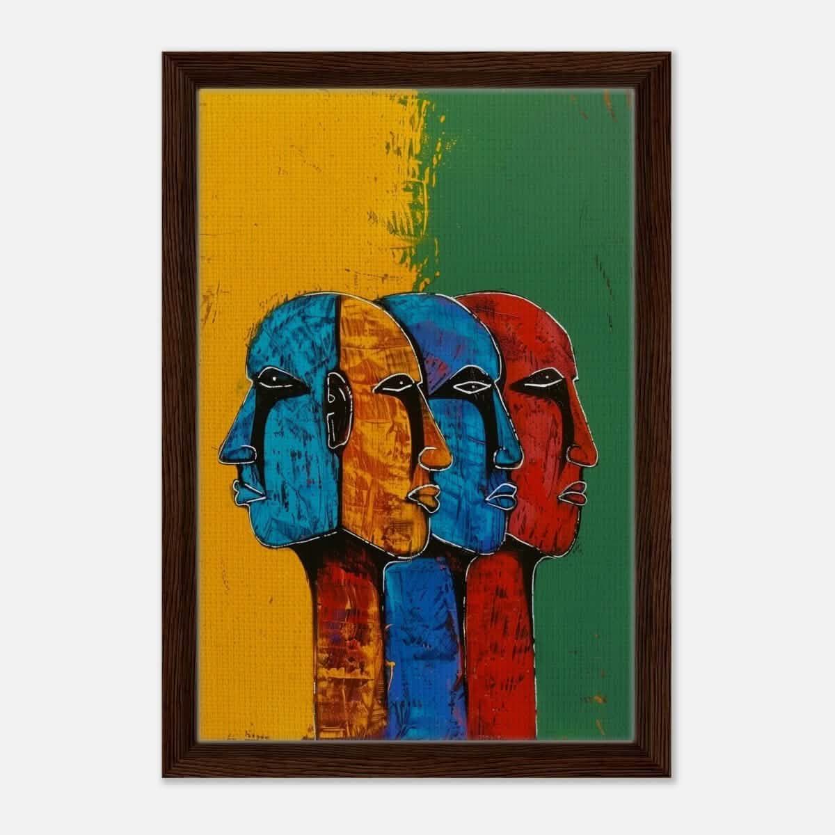 Da Vinci Modern Wall art Print | Eclectic Expressions - Framed Canvas - 30x45 cm / 12x18″ - Dark wood frame