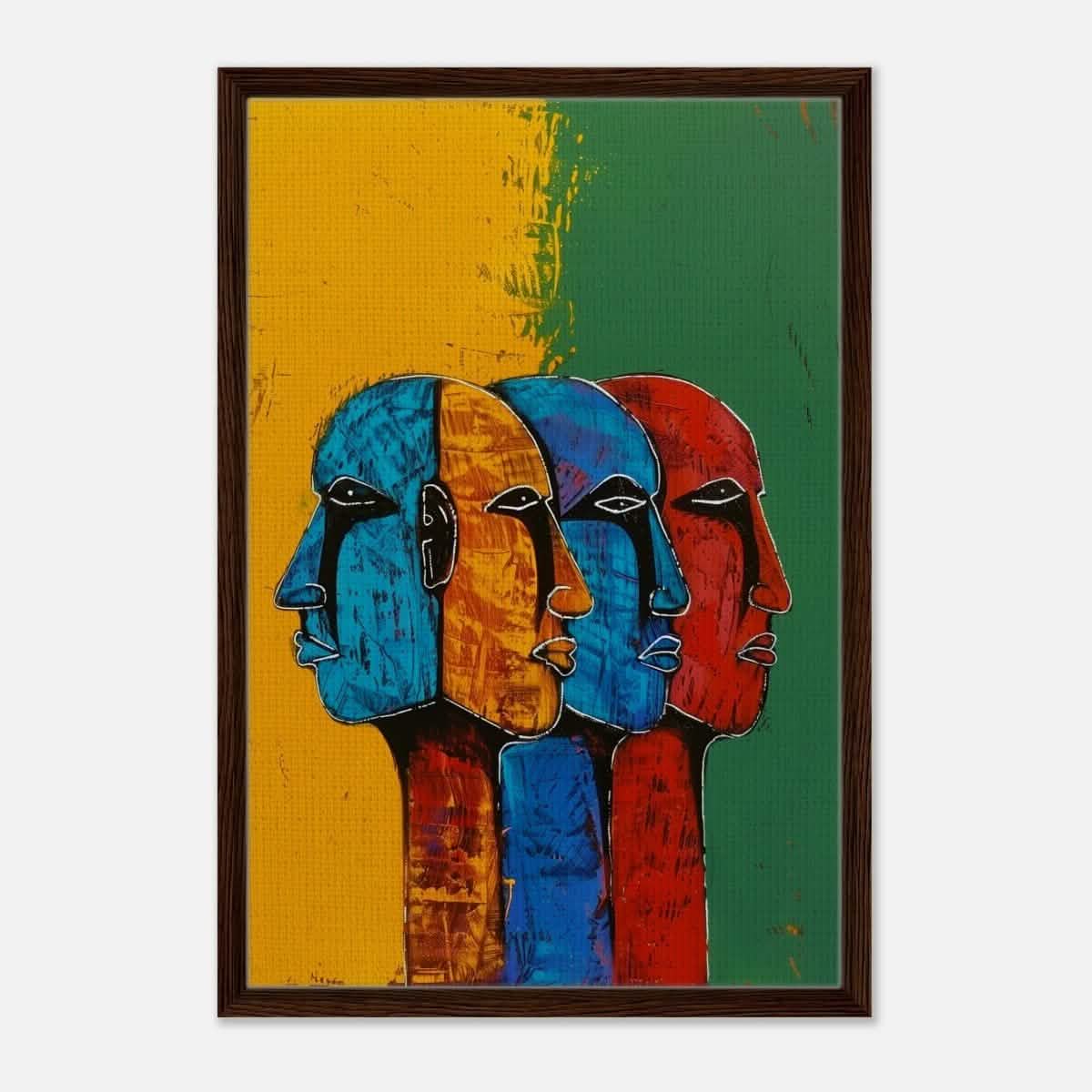 Da Vinci Modern Wall art Print | Eclectic Expressions - Framed Canvas - 50x75 cm / 20x30″ - Dark wood frame