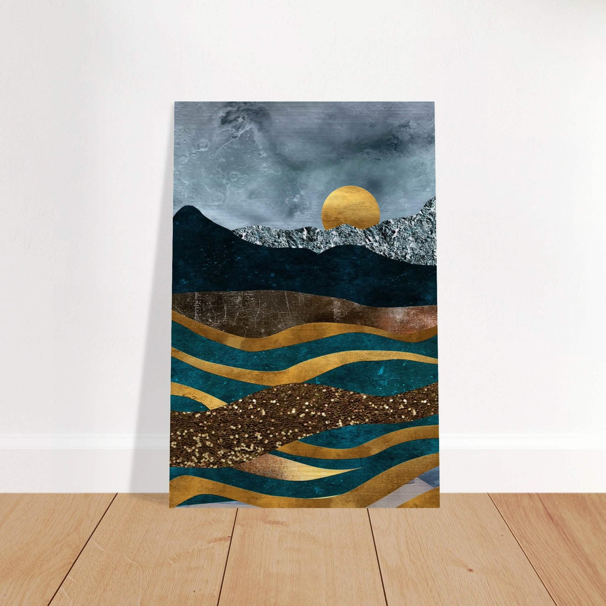 Da Vinci Modern Wall Art - Brushed Aluminum Print - 30x45 cm / 12x18″ -