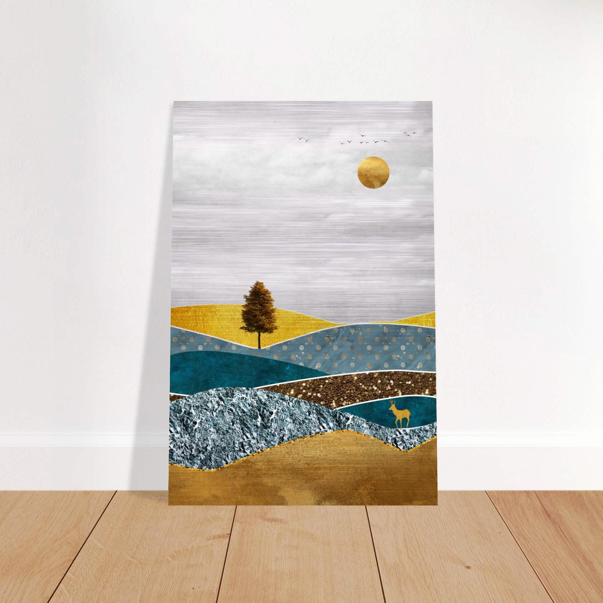 Da Vinci Modern Wall art - Brushed Aluminum Print - 40x60 cm / 16x24″ -