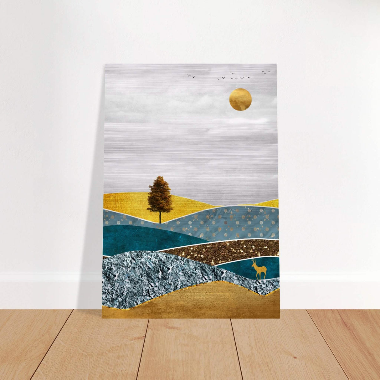 Da Vinci Modern Wall art - Brushed Aluminum Print - 70x100 cm / 28x40″ -