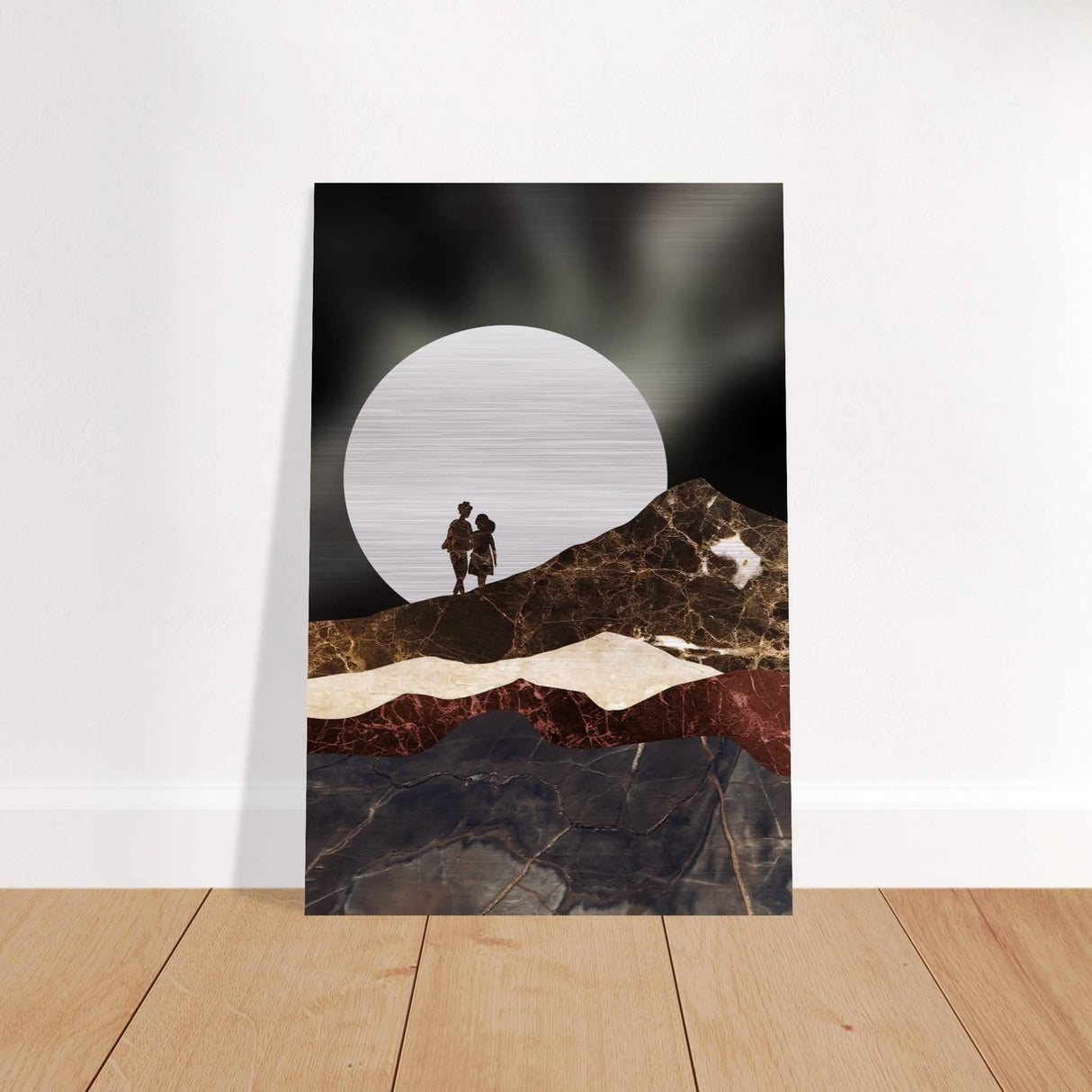 Da Vinci Modern Wall Art - Brushed Aluminum Print - 60x90 cm / 24x36″ -