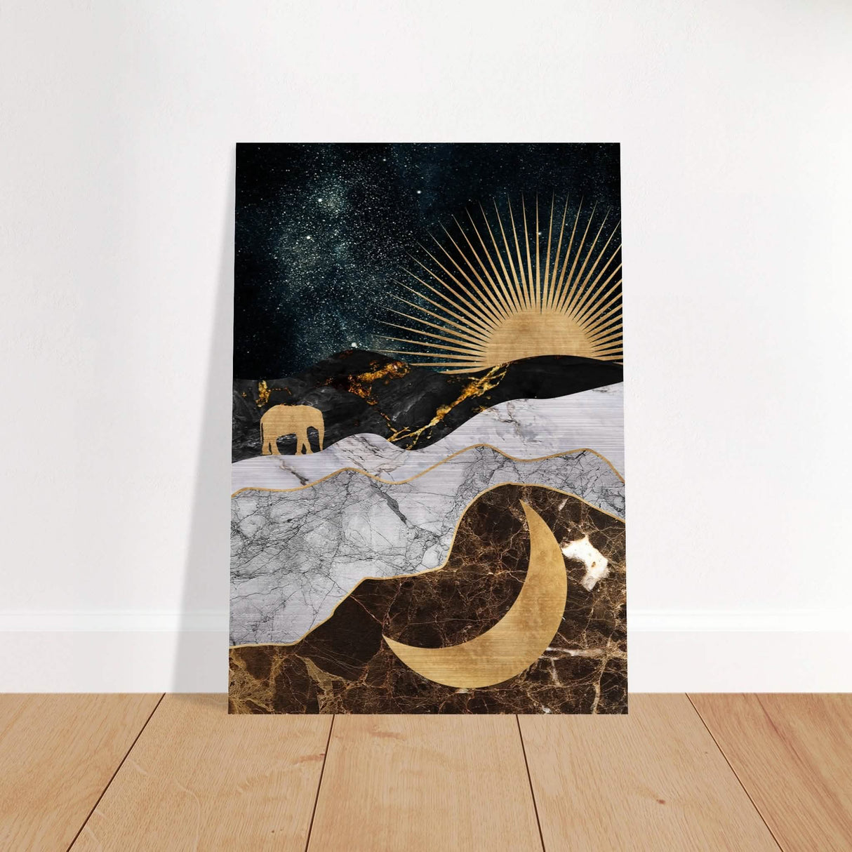 Da Vinci Modern Wall Art - Brushed Aluminum Print - 70x100 cm / 28x40″ -