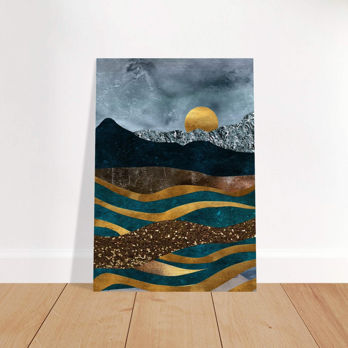 Da Vinci Modern Wall Art - Brushed Aluminum Print - 70x100 cm / 28x40″ -