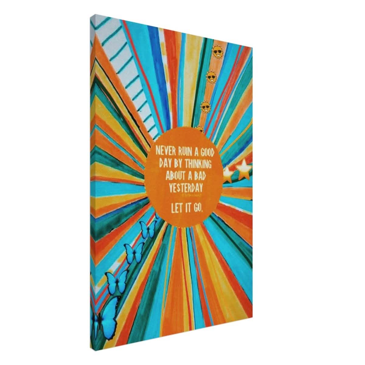 Da Vinci Motivational Art Wall art print | Never ruin a good day - Canvas - 60x90 cm / 24x36″ -