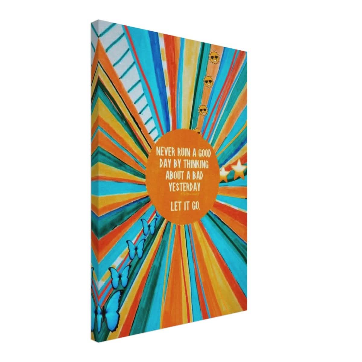 Da Vinci Motivational Art Wall art print | Never ruin a good day - Canvas - 40x60 cm / 16x24″ -