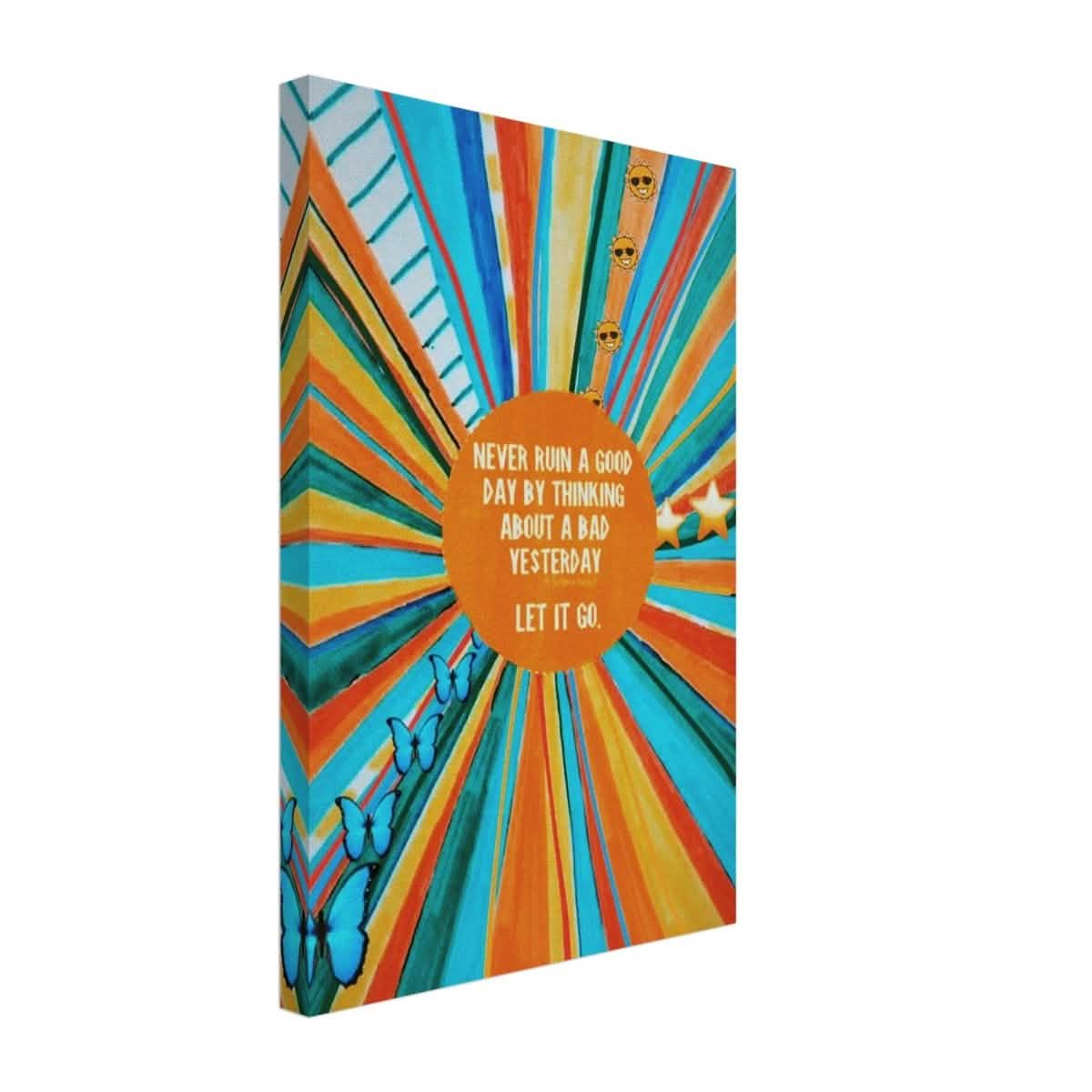 Da Vinci Motivational Art Wall art print | Never ruin a good day - Canvas - 30x45 cm / 12x18″ -