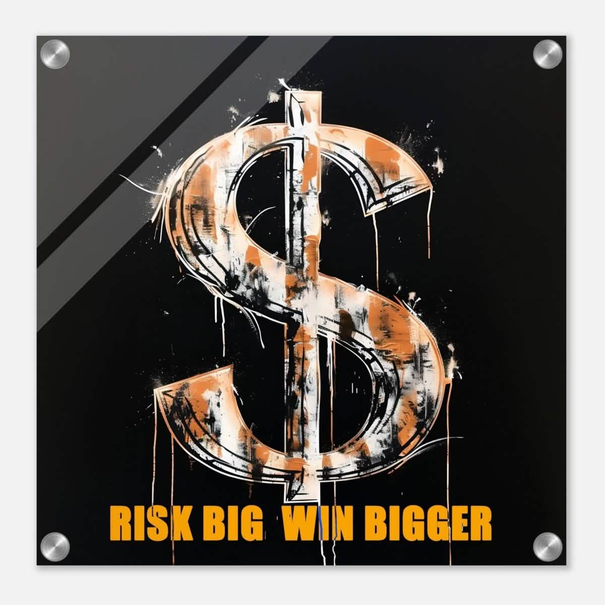 Da Vinci Motivational Art Wall art print | Risk Big Win Bigger - Acrylic Print - 30x30 cm / 12x12″ -