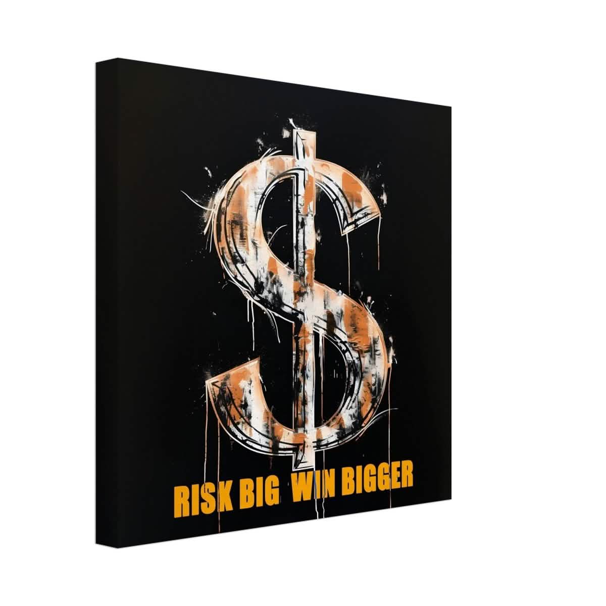 Da Vinci Motivational Art Wall art print | Risk Big Win Bigger - Canvas - 30x30 cm / 12x12″ -