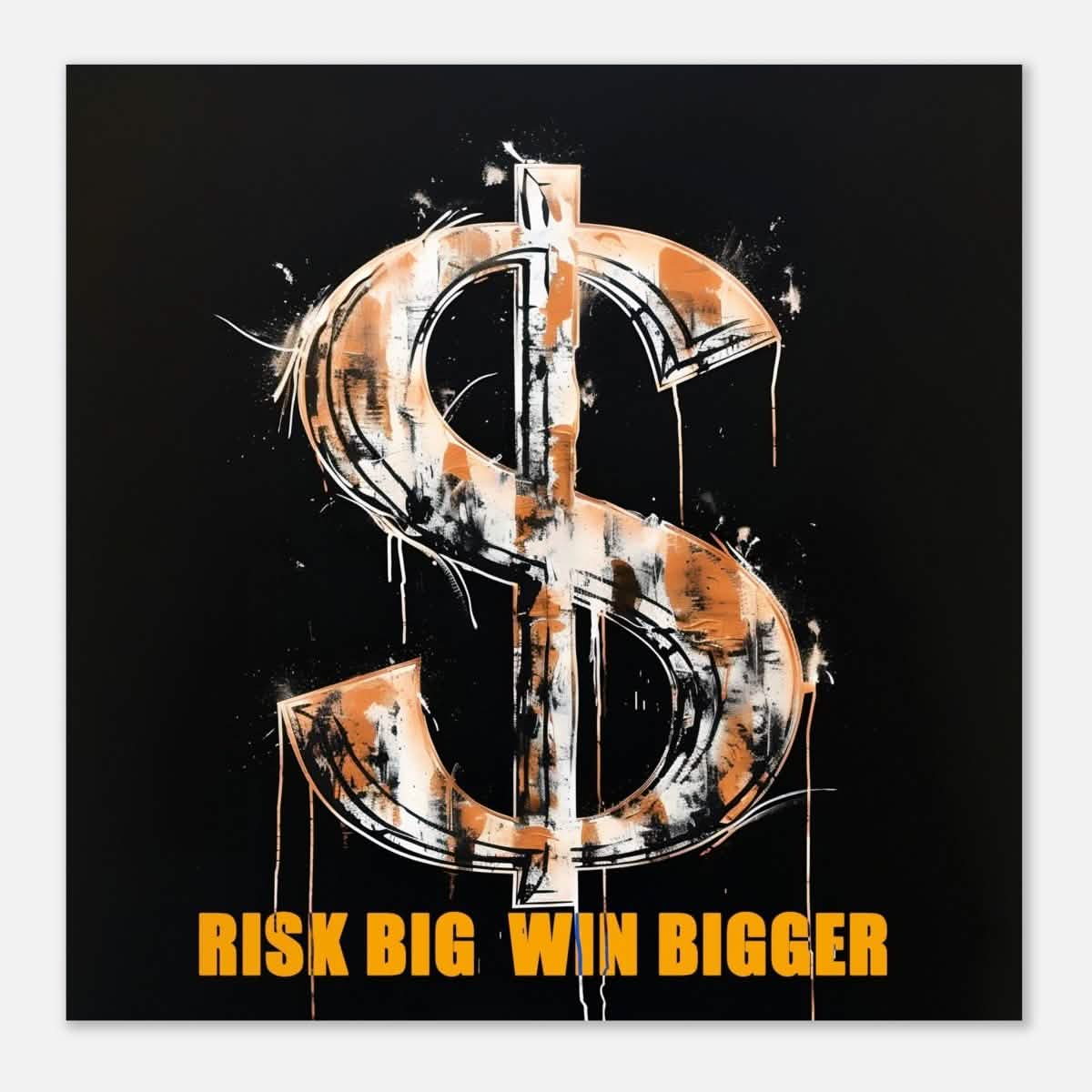 Da Vinci Motivational Art Wall art print | Risk Big Win Bigger - Aluminum Print - 30x30 cm / 12x12″ -