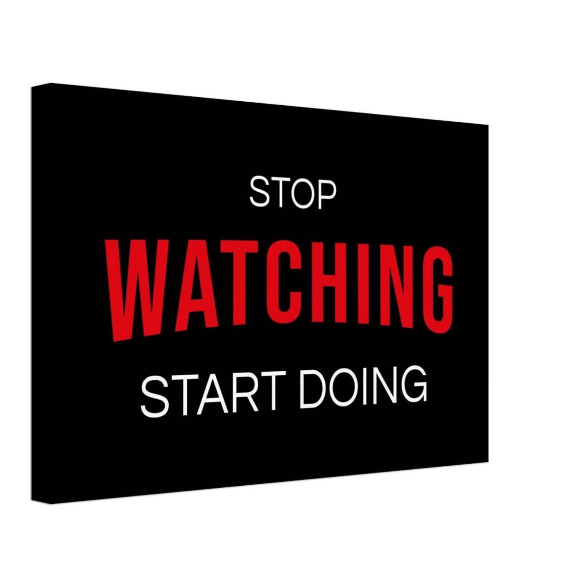 Da Vinci Motivational Art wall art print | Stop Watching Start Doing - Canvas - 30x45 cm / 12x18″ -