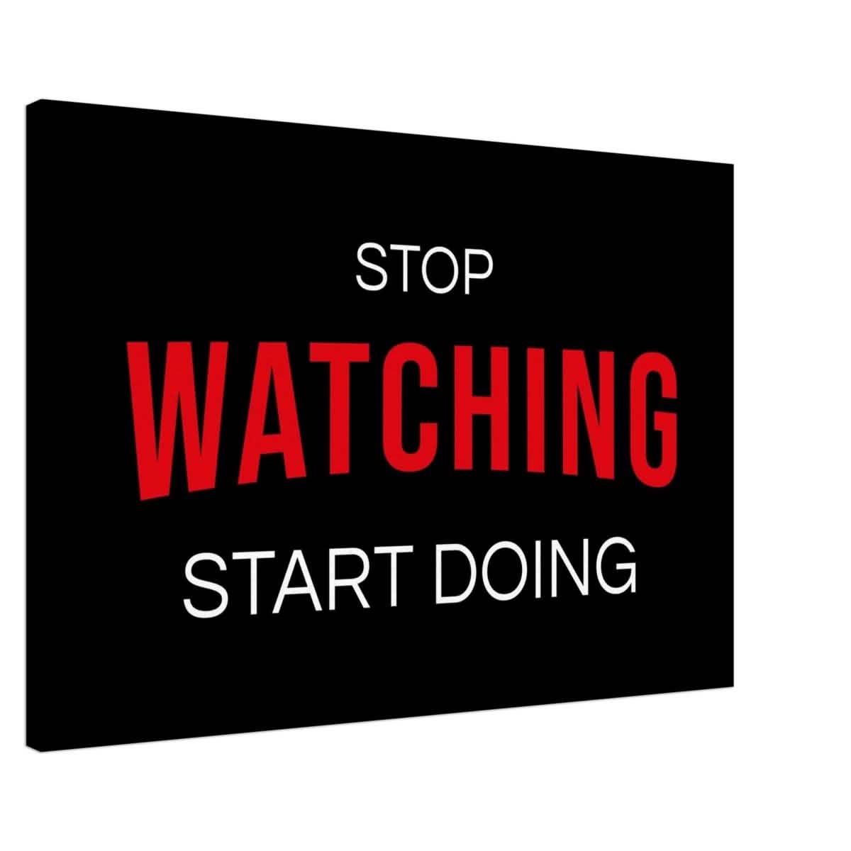 Da Vinci Motivational Art wall art print | Stop Watching Start Doing - Canvas - 60x90 cm / 24x36″ -