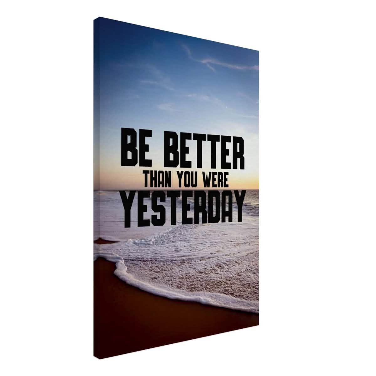 Da Vinci Motivational Wall art | Better Than Yesterday - Canvas - 60x90 cm / 24x36″ - Thick