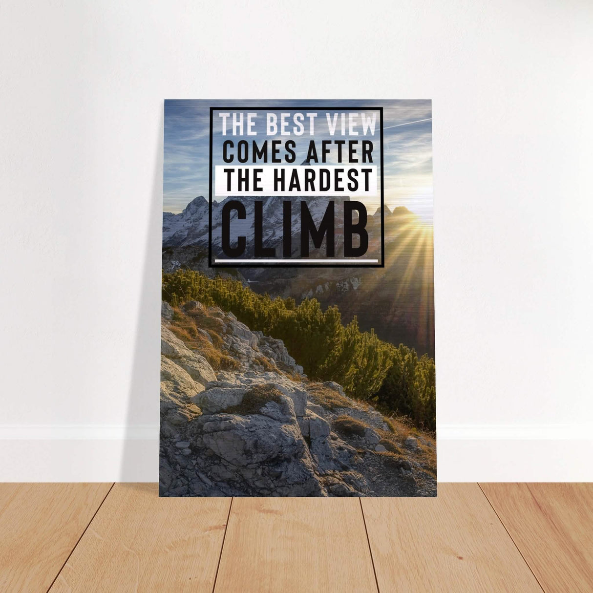 Da Vinci Motivational Wall Art | Climb - Brushed Aluminum Print - 70x100 cm / 28x40″ -