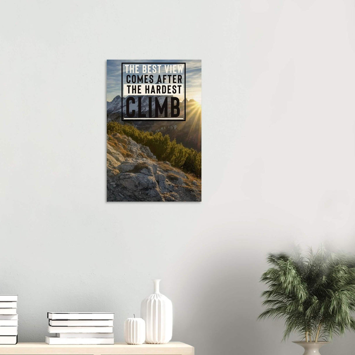 Da Vinci Motivational Wall Art | Climb - Wood Prints - 40x60 cm / 16x24″ - 20 mm