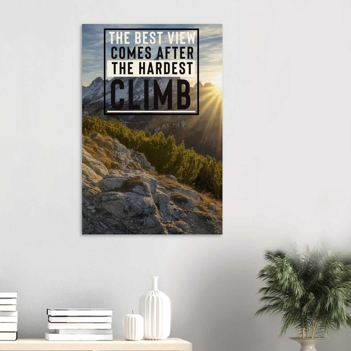 Da Vinci Motivational Wall Art | Climb - Wood Prints - 60x90 cm / 24x36″ - 10 mm
