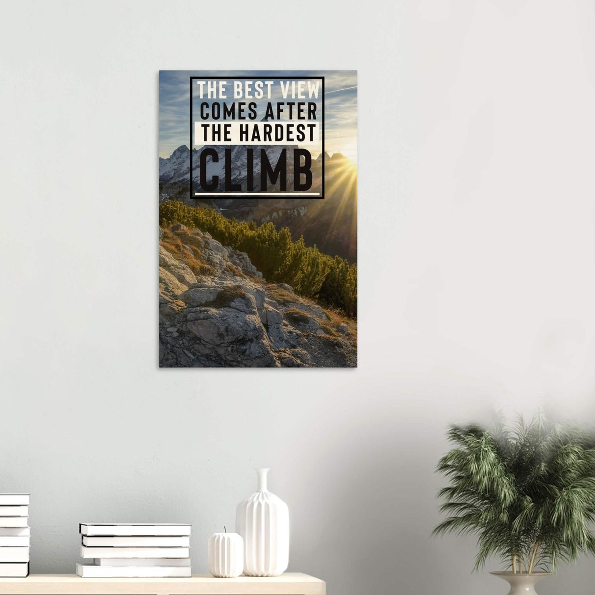 Da Vinci Motivational Wall Art | Climb - Wood Prints - 50x75 cm / 20x30″ - 10 mm