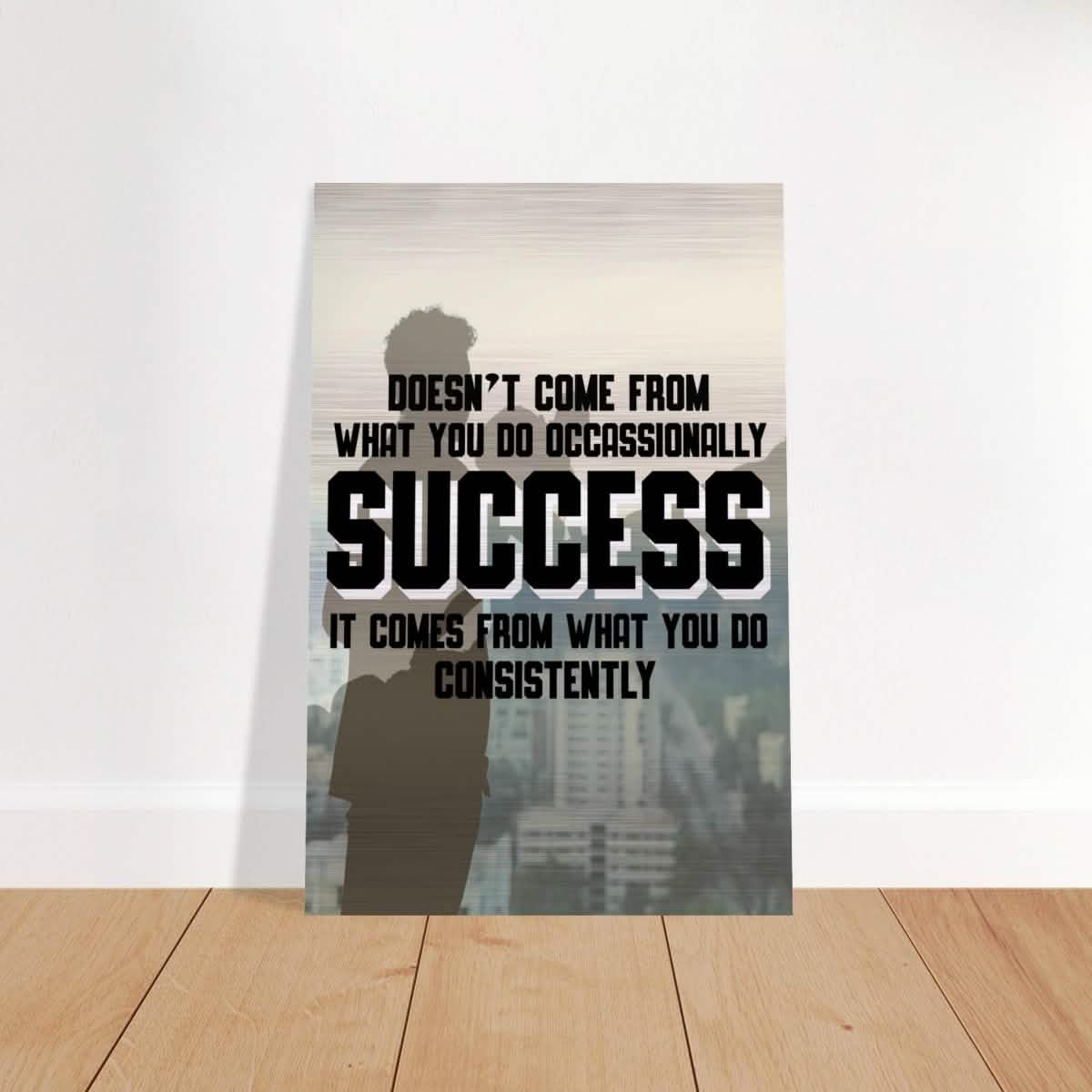 Da Vinci Motivational Wall art | Consistency - Brushed Aluminum Print - 40x60 cm / 16x24″ -