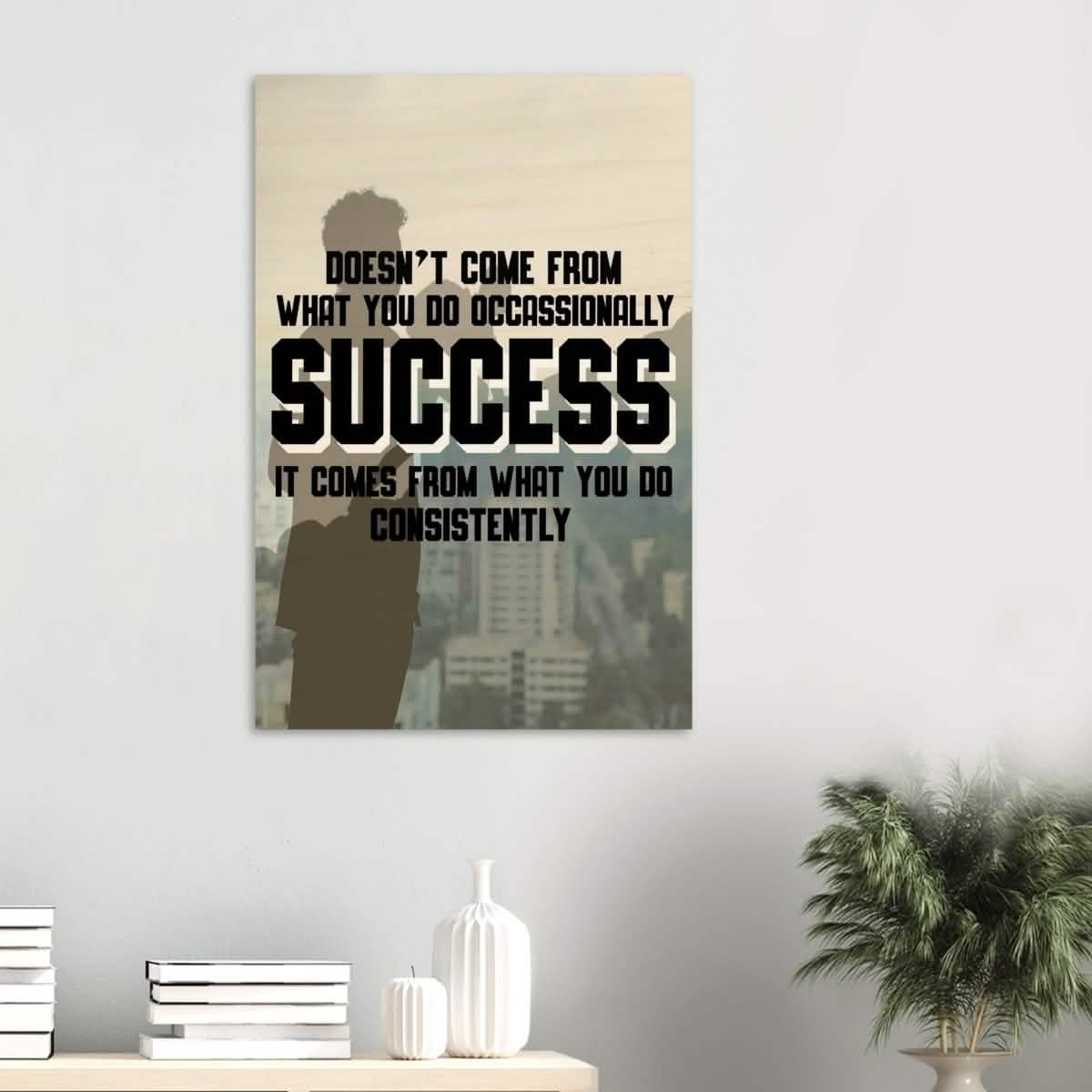 Da Vinci Motivational Wall art | Consistency - Wood Prints - 60x90 cm / 24x36″ - 10 mm