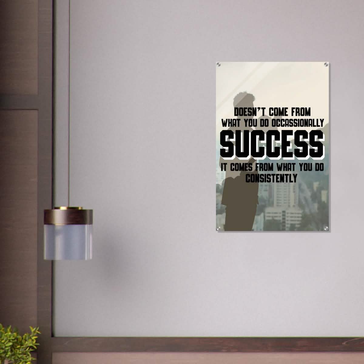 Da Vinci Motivational Wall art | Consistency - Acrylic Print - 60x90 cm / 24x36″ -