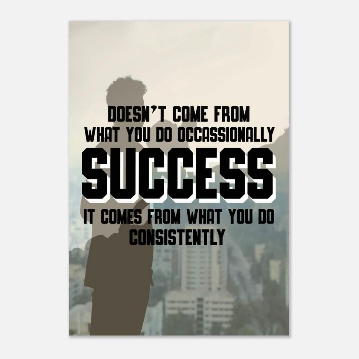 Da Vinci Motivational Wall art | Consistency - Aluminum Print - 70x100 cm / 28x40″ -