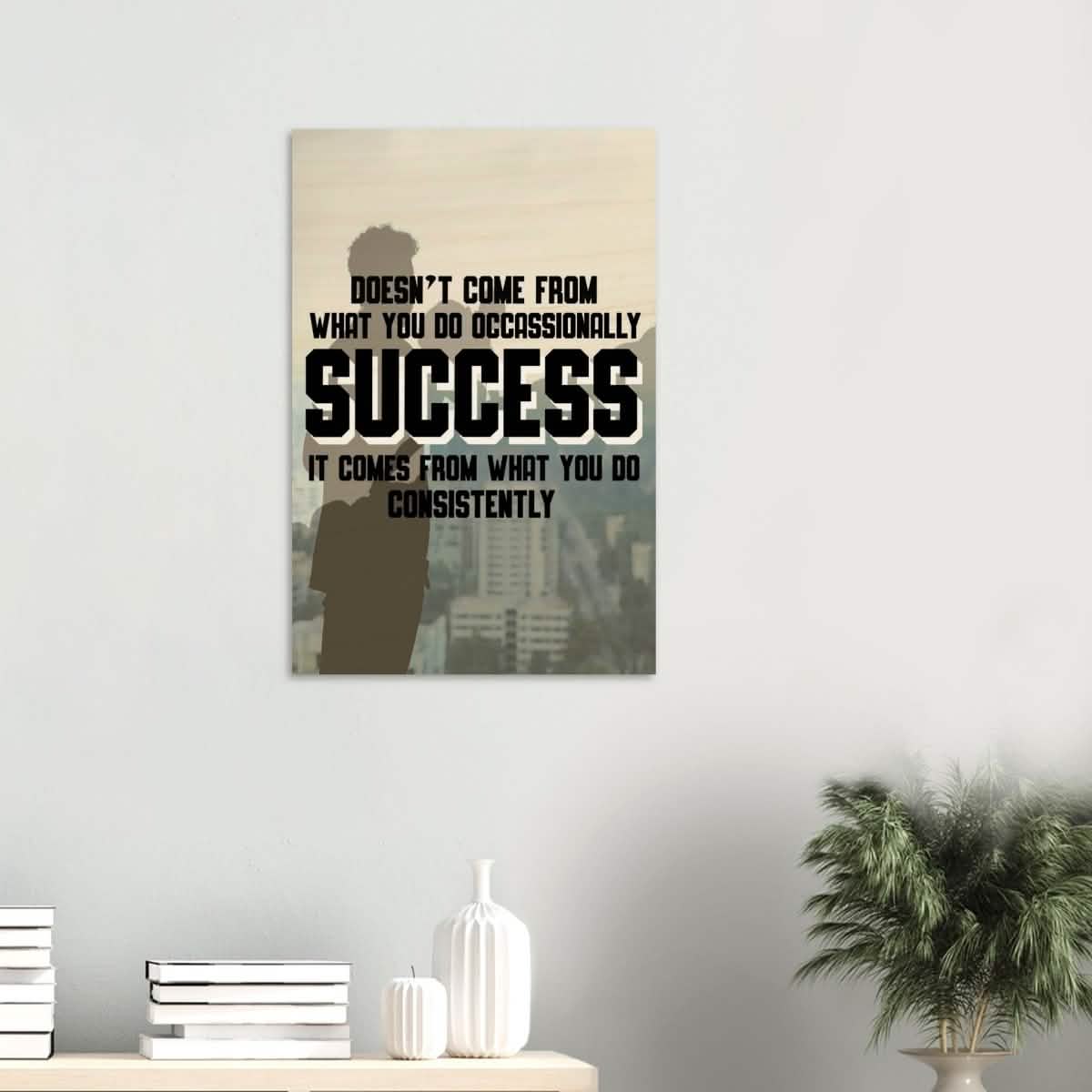 Da Vinci Motivational Wall art | Consistency - Wood Prints - 50x75 cm / 20x30″ - 10 mm