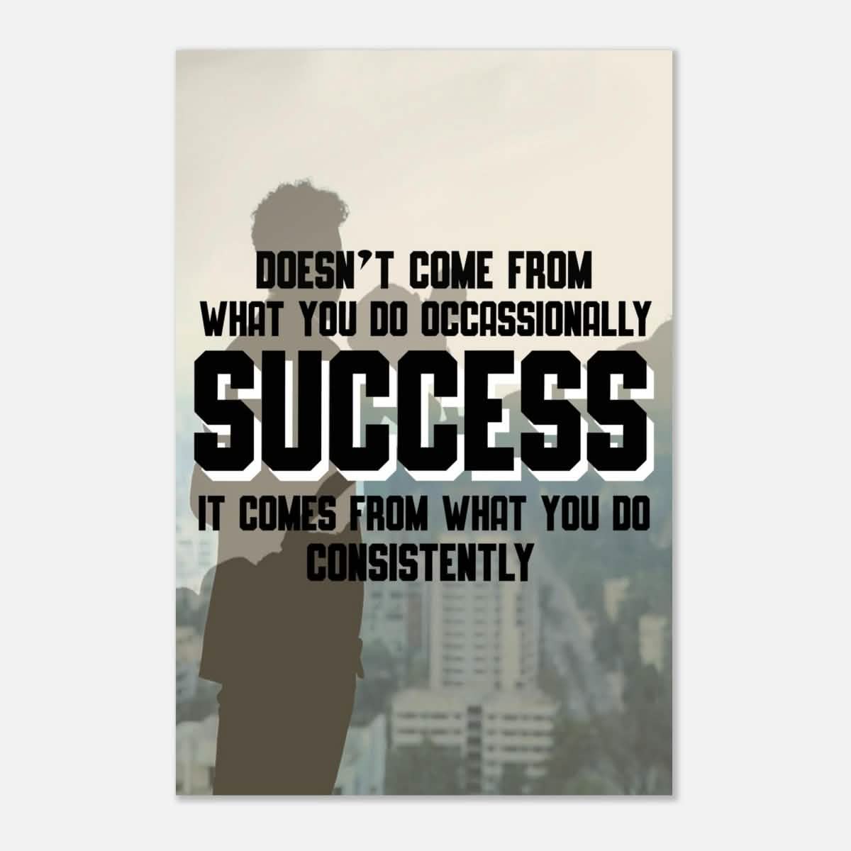 Da Vinci Motivational Wall art | Consistency - Aluminum Print - 60x90 cm / 24x36″ -