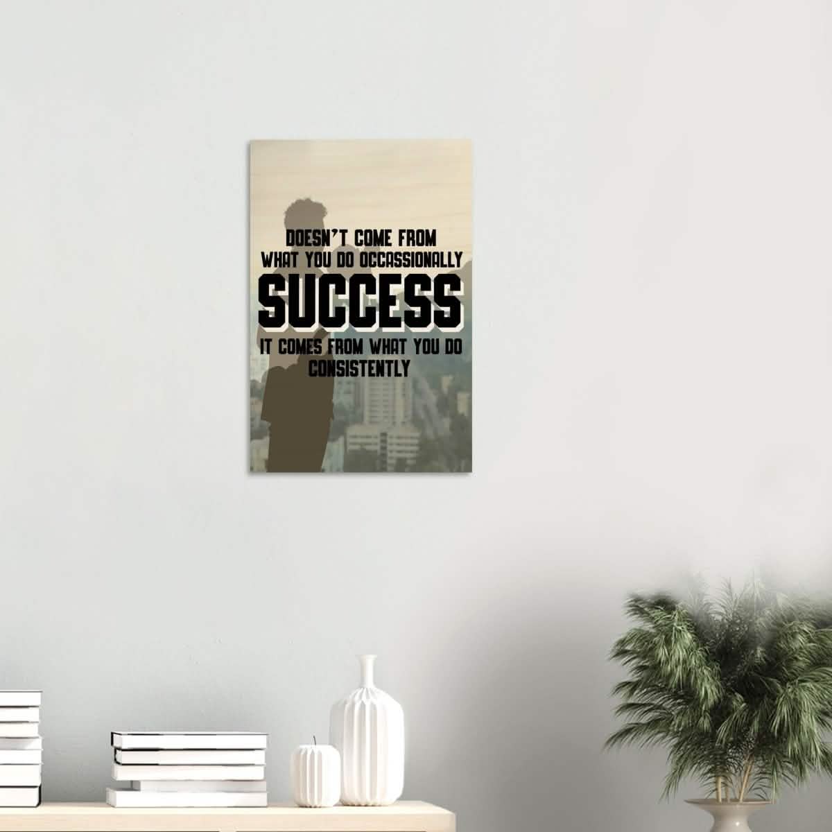 Da Vinci Motivational Wall art | Consistency - Wood Prints - 40x60 cm / 16x24″ - 10 mm