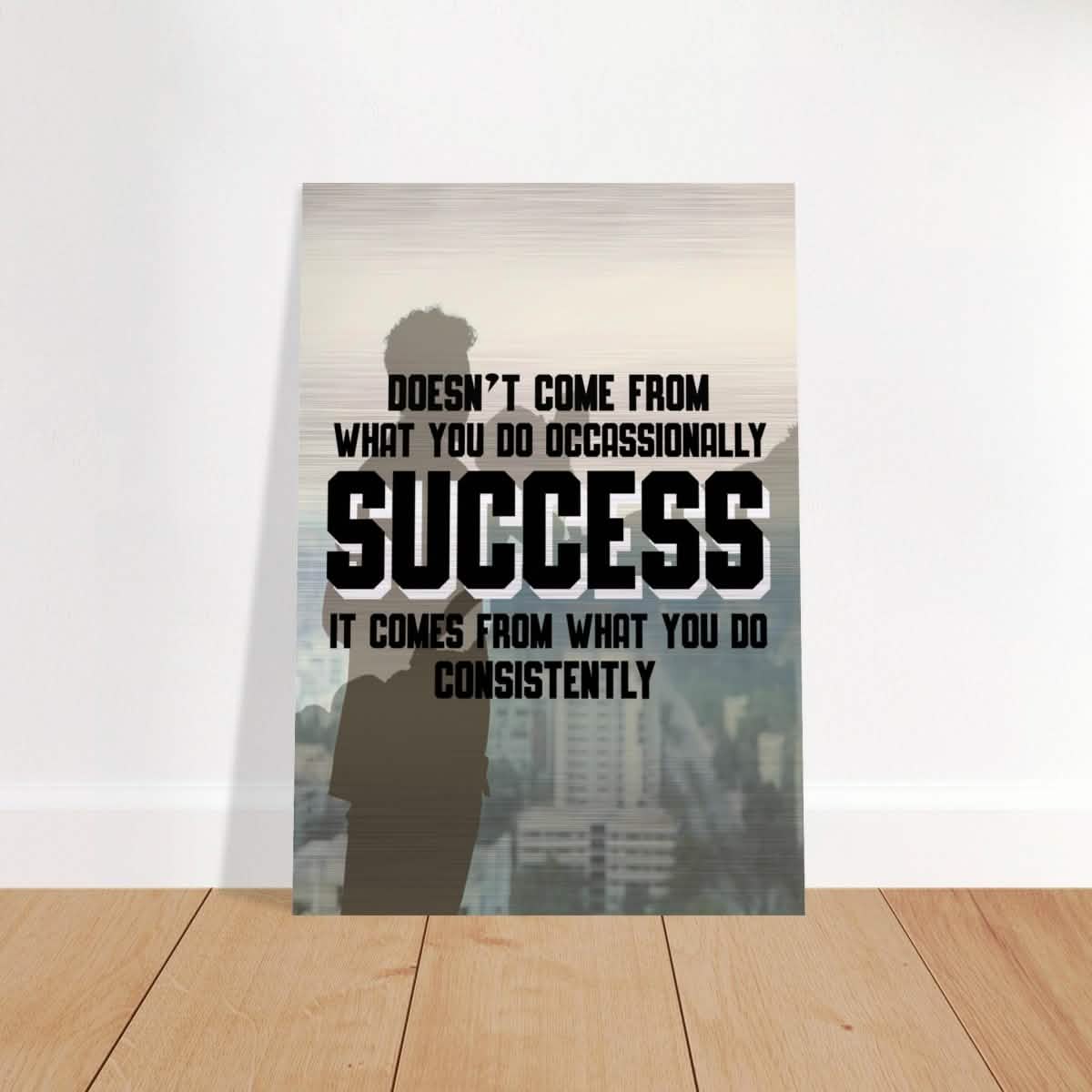Da Vinci Motivational Wall art | Consistency - Brushed Aluminum Print - 70x100 cm / 28x40″ -
