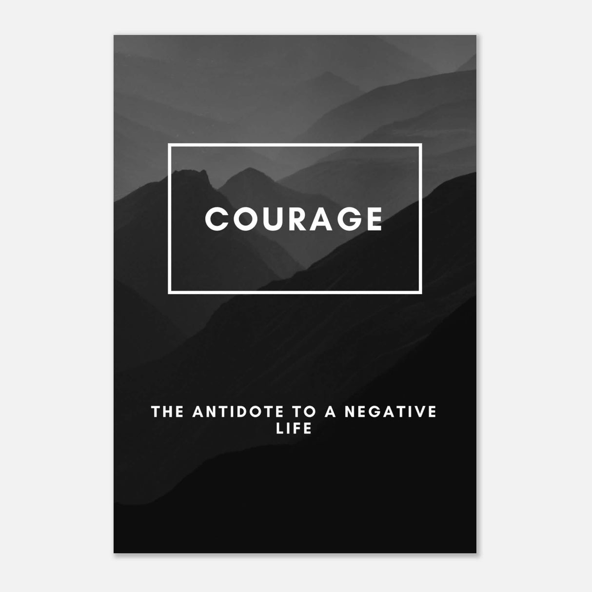 Da Vinci Motivational Wall Art | Courage - Aluminum Print - 70x100 cm / 28x40″ -