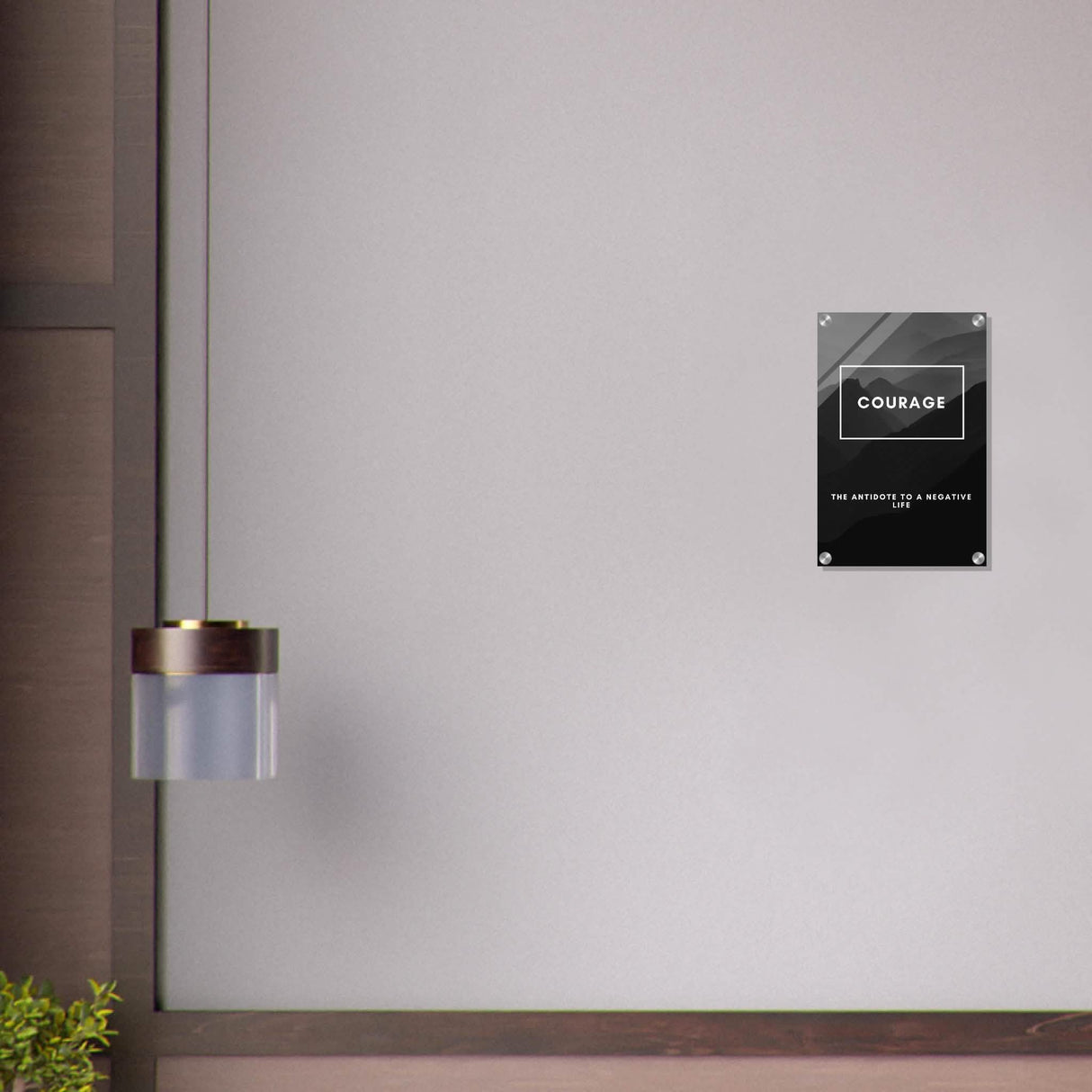 Da Vinci Motivational Wall Art | Courage - Acrylic Print - 30x45 cm / 12x18″ -