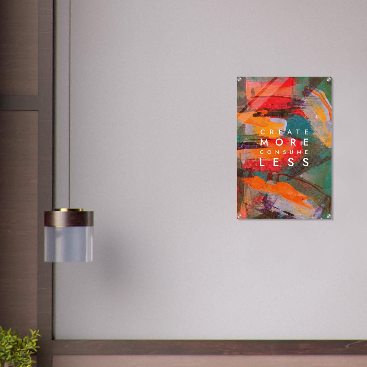 Da Vinci Motivational Wall Art | Create More - Acrylic Print - 50x75 cm / 20x30″ -