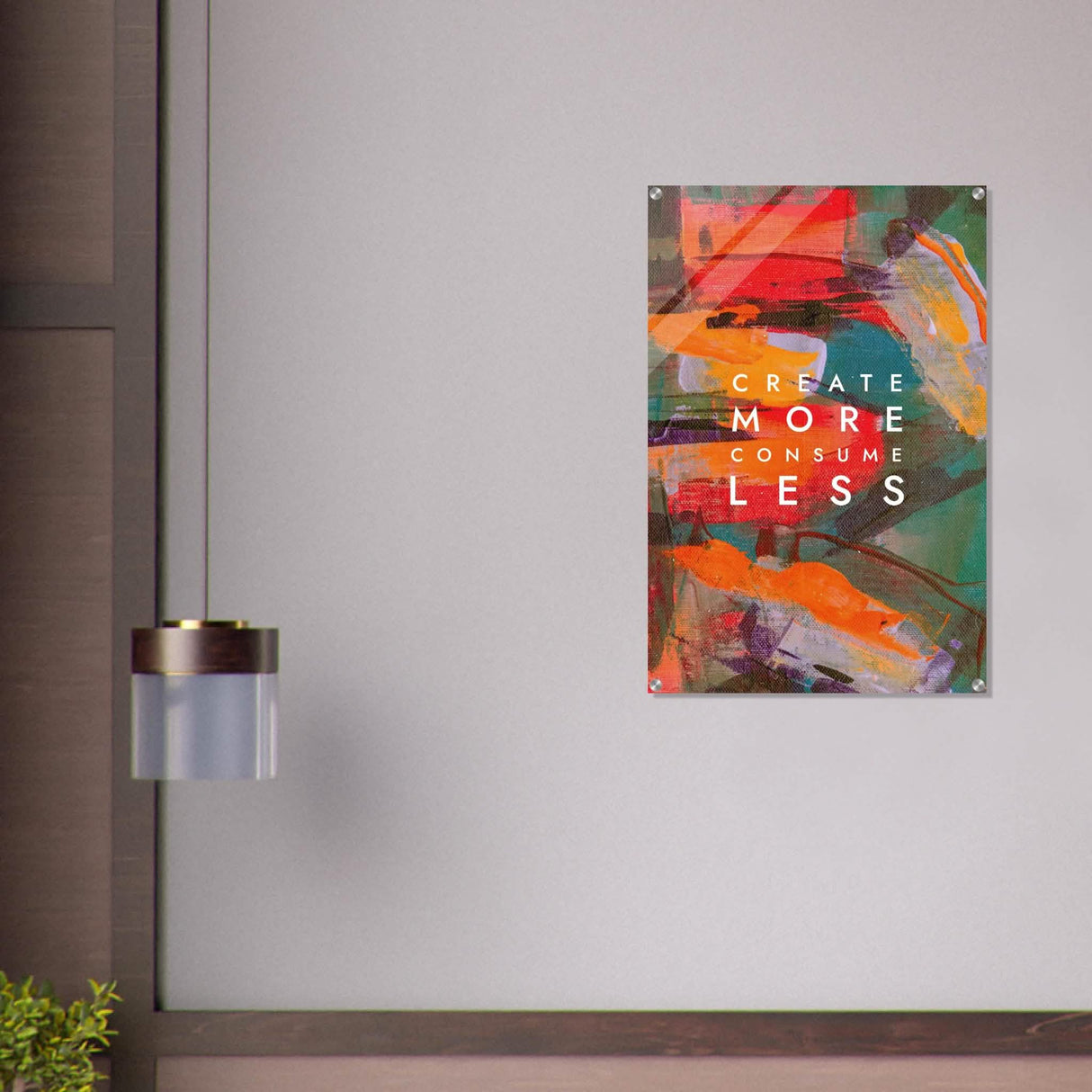 Da Vinci Motivational Wall Art | Create More - Acrylic Print - 60x90 cm / 24x36″ -