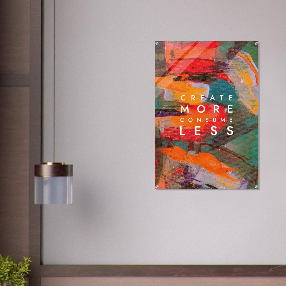 Da Vinci Motivational Wall Art | Create More - Acrylic Print - 70x100 cm / 28x40″ -