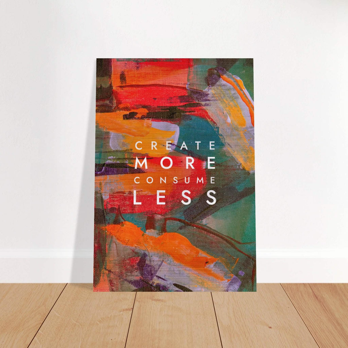 Da Vinci Motivational Wall Art | Create More - Brushed Aluminum Print - 70x100 cm / 28x40″ -