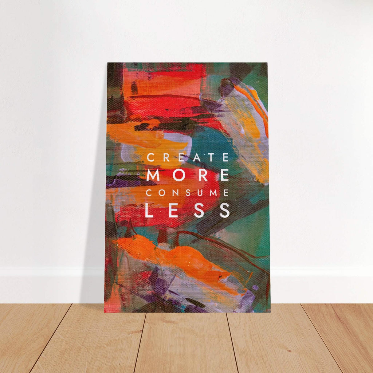 Da Vinci Motivational Wall Art | Create More - Brushed Aluminum Print - 60x90 cm / 24x36″ -