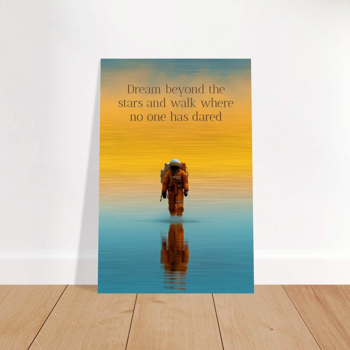 Da Vinci Motivational Wall Art | Dare - Brushed Aluminum Print - 40x60 cm / 16x24″ -