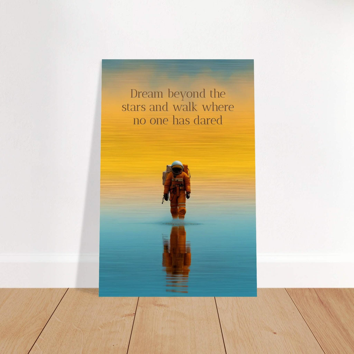 Da Vinci Motivational Wall Art | Dare - Brushed Aluminum Print - 50x75 cm / 20x30″ -