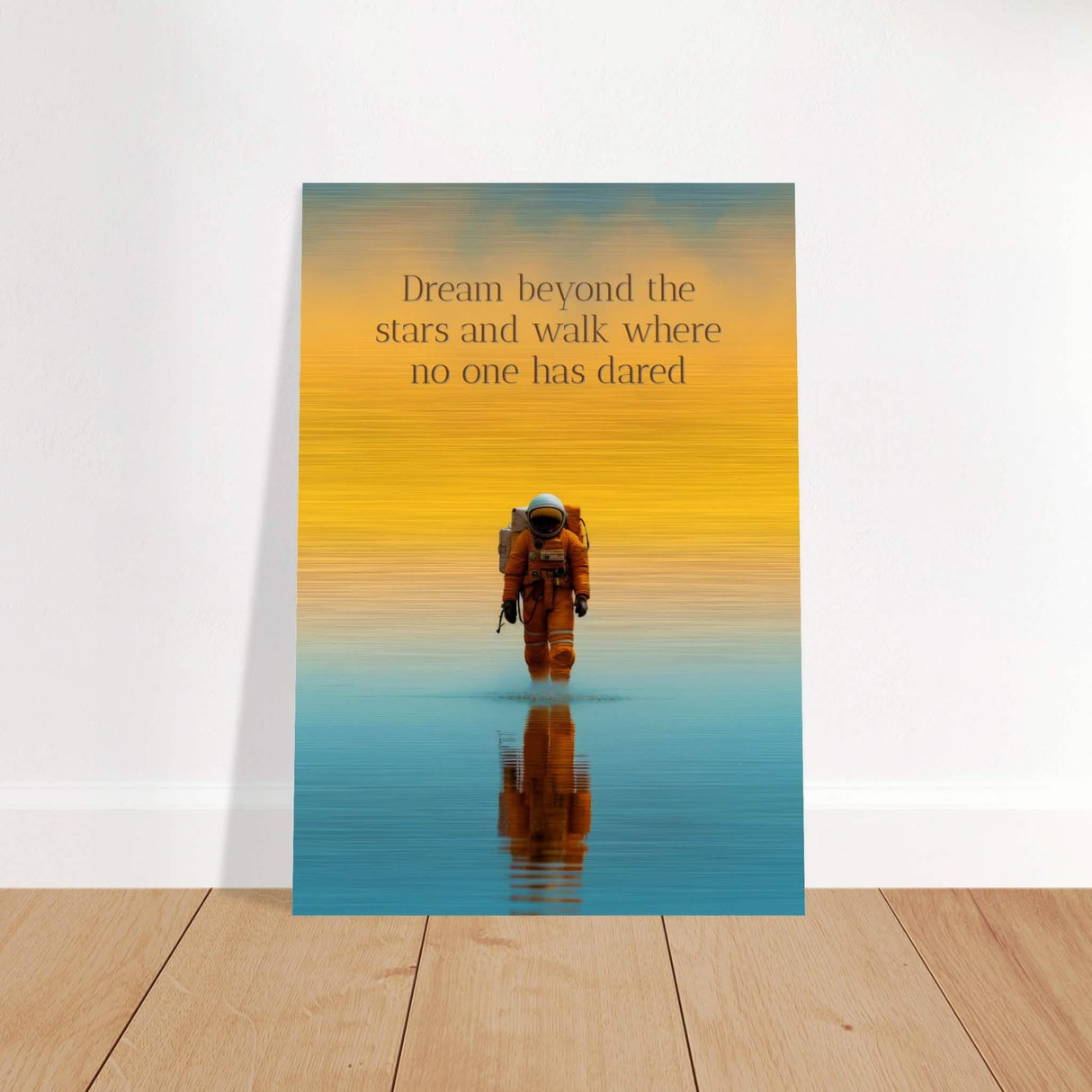 Da Vinci Motivational Wall Art | Dare - Brushed Aluminum Print - 70x100 cm / 28x40″ -