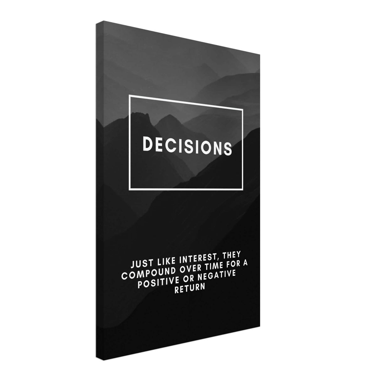 Da Vinci Motivational Wall Art | Decisions - Canvas - 40x60 cm / 16x24″ - Slim